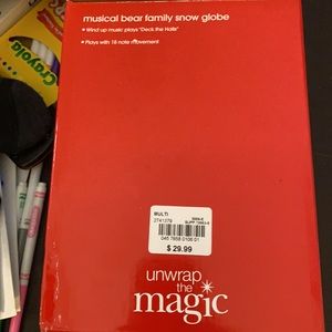 Christmas music snow globe